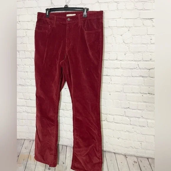 Levi Strauss & Co. Corduroy Red Bell Bottom Pants Size 16 - Picture 2 of 8